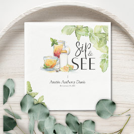 Sip and See Meet The Baby Pappersservett