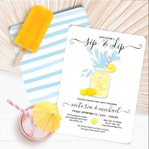 Sip & Dip Lemonade Bassäng Party Shower Inbjudningar