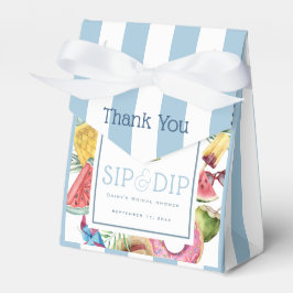 Sip & Dip Pool Party Paraply Blå Bröllopsdusch Presentaskar