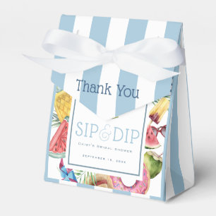 Sip & Dip Pool Party Paraply Blå Bröllopsdusch Presentaskar