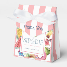 Sip & Dip Pool Party Paraply Rosa Bröllopsdusch Presentaskar