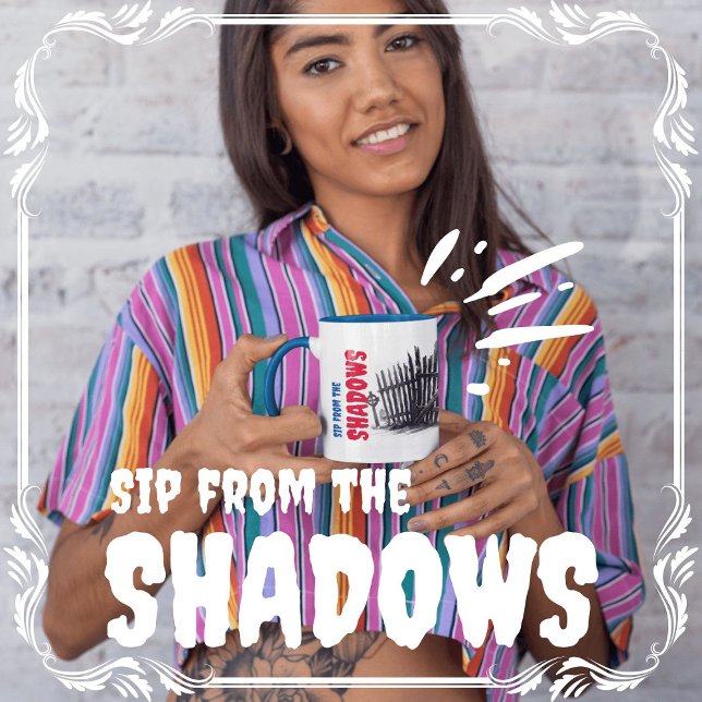 Sip från skuggorna kaffemugg (Sip from the Shadows cover from The Beekeeper Store)