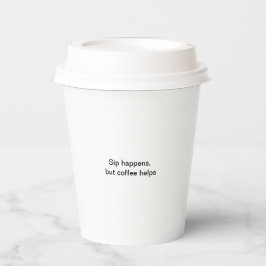 Sip händer, men kaffe hjälper Pappra kopp