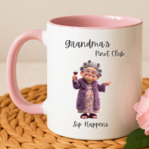 Sip Happens kaffemuggen – Mormors Pinotklubb