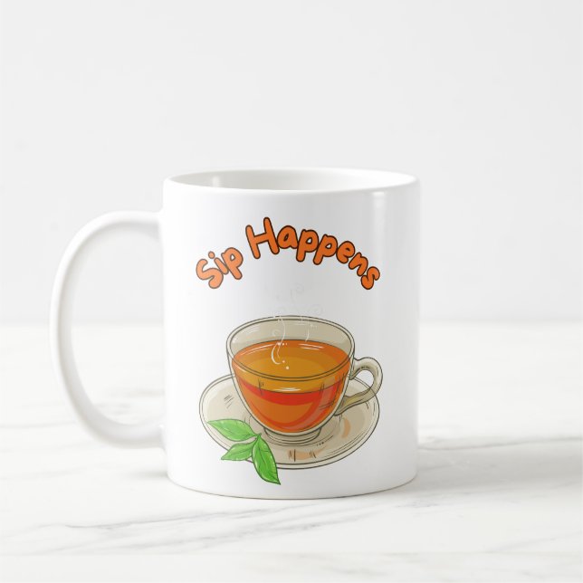 Sip Happens - Tea lovers  Kaffemugg (Vänster)