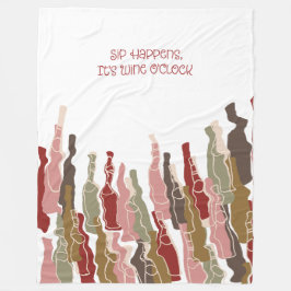 Sip Happens Vin Älskare Fleece Blanket