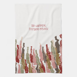 Sip Happens Vin Älskare Kitchen Towel Kökshandduk