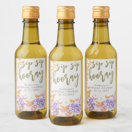 Sip Hooray Boho Chic Guld Butterfly Möhippa Vinetikett