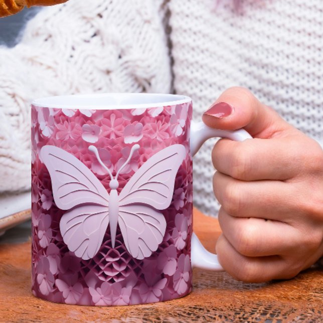 Sip i Stil med 3D-Butterfly-kaffet Mugg (Skapare uppladdad)