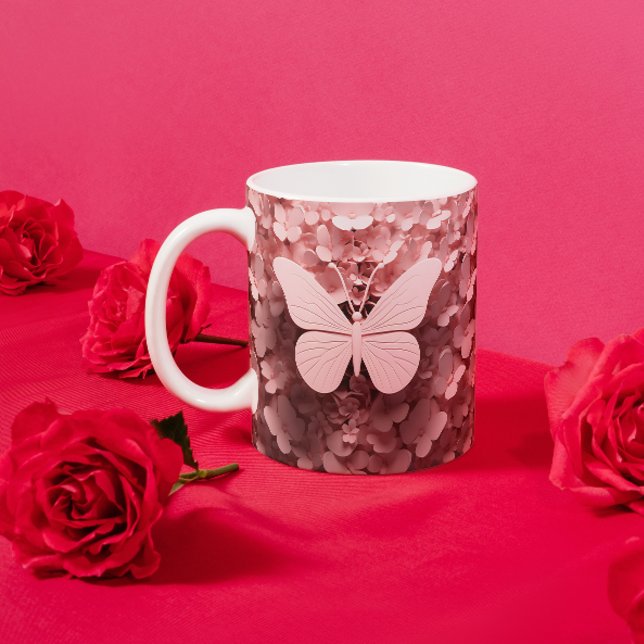 Sip i Stil: Rosa Butterfly från 3D Pastel Två-Tonad Mugg (Skapare uppladdad)