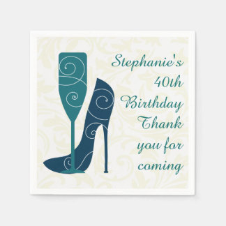 Sip i Stil Vin Champagne Pappra blöjor Pappersservett