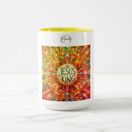 "Sip in Faith: Jesus är Kung Coffee Mugg" Mugg