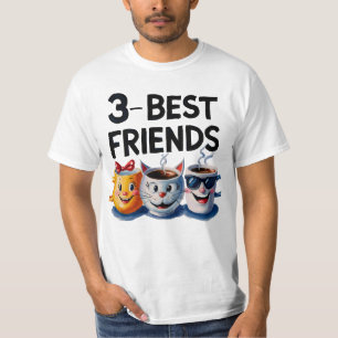 Sip, Laugh, Repeat: 3 bästa vänner, kaffe Mugg T Shirt