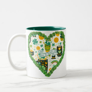 Sip lite Tur: Hjärtformad St patrick's day Mugg