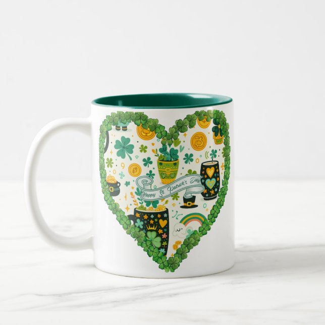 Sip lite Tur: Hjärtformad St patrick's day Mugg (Vänster)