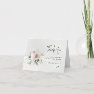 Sip n Visa Nyfödd bebis-vikt - Rosa för tackkort