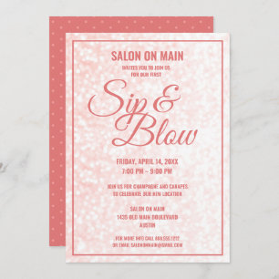 Sip och böjning  Salon Grand Open House Inbjudningar