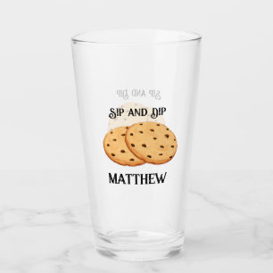 Sip och Dip Personlig Mjölk och Cookies Glaskopp