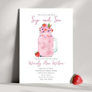 Sip och See Berry Smoothie Inbjudningar