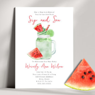 Sip och See Watermelon Smoothie Inbjudningar