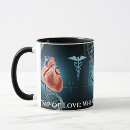 "Sip of Kärlek: where Science Meets Heart" Mugg