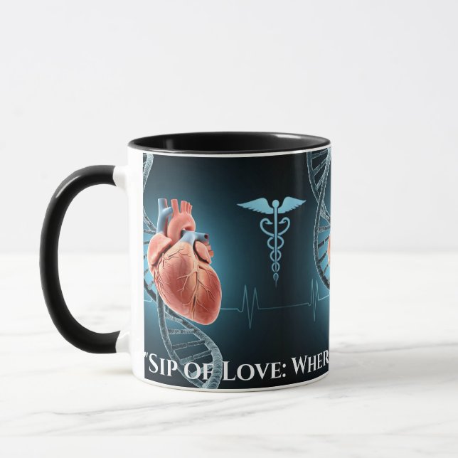 "Sip of Kärlek: where Science Meets Heart" Mugg (Vänster)