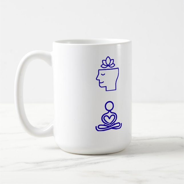  SIP OF PEACE, CLEAR YOUR MIND CERAMIC 15OZ MUG KAFFEMUGG (Vänster)