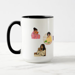 SIP OF PEACE, TRANQUILITY TWO-TONE CERAMIC MUG MUGG