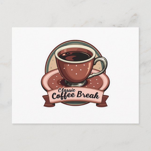 Sip & Savor: Hälsning från Retro Café Vykort (Framsida)