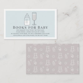 Sip & See Flaska Champagne Bl Bokar för Baby Tilläggskort