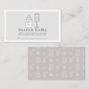 Sip & See Flaska Champagne Gr Diaper Raffle Biljet Tilläggskort