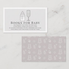 Sip & See Flaska Champagne Grått Bokar för Baby Tilläggskort
