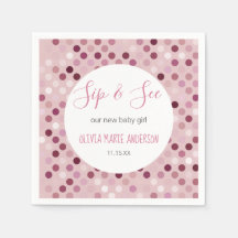 Sip & See Flicka Shower Rosa Polka dots