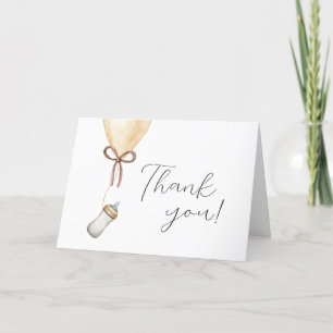 Sip & See Simple Boho Balloon Flaska Baby Shower Tack Kort