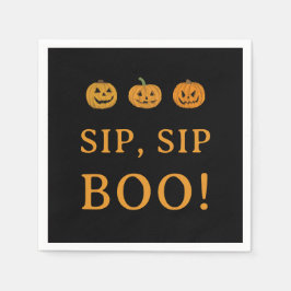 Sip Sip Boo Halloween Party | Pumpkins & Booze Pappersservett