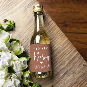 Sip Sip Hooray Bachelorette Party Favor Vinetikett