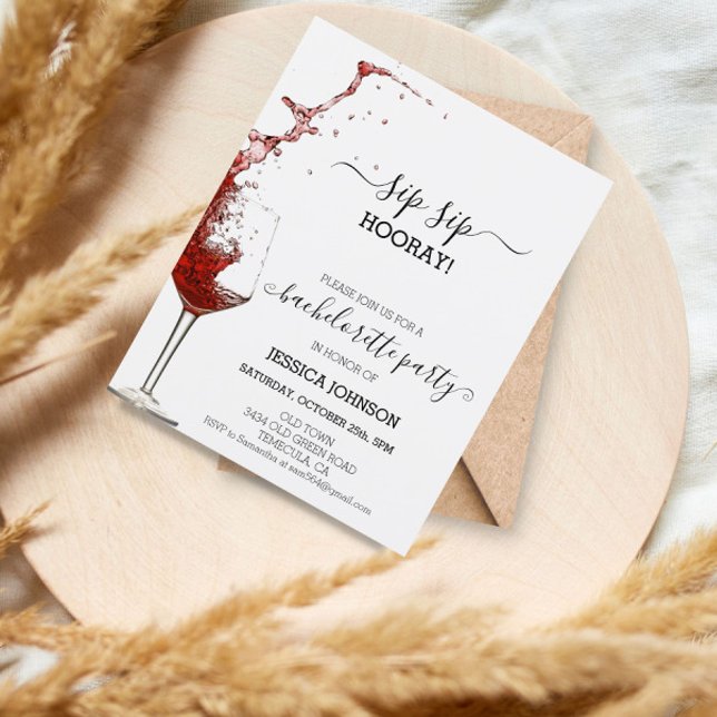 Sip Sip Hooray Bachelorette Party Vin (Skapare uppladdad)