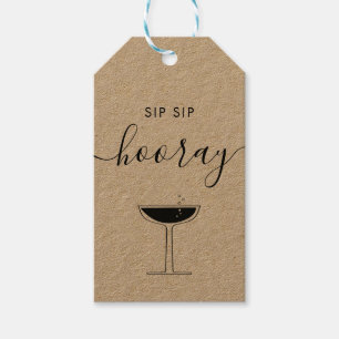 Sip Sip Hooray Bröllop BubLY Champagne Glass Presentetikett