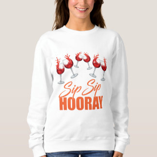 Sip Sip Hooray Celebration Graphic – Women’s Basic T Shirt
