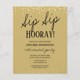 Sip Sip Hooray Elegant Guld Pension Party