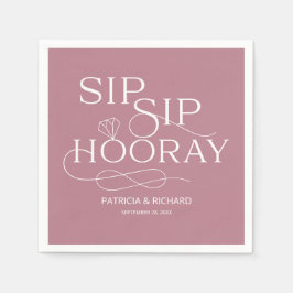 Sip Sip Hooray Förlovningsfest Dammtrosa Pappersservett