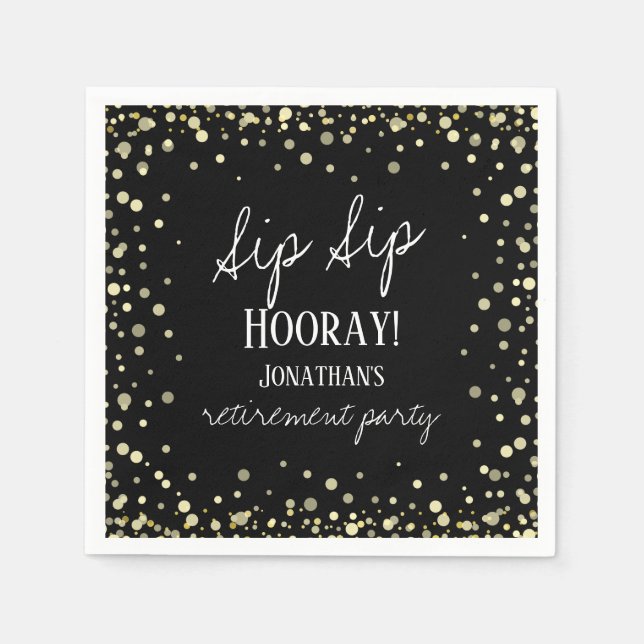 Sip Sip Hooray Grattisar Pension Napkins Pappersservett (Framsidan)