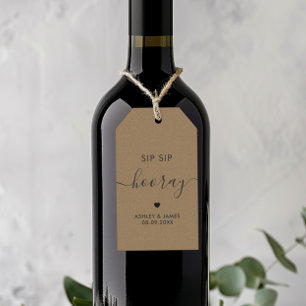 Sip Sip Hooray-märkning, Bröllopspresent-märkning, Presentetikett
