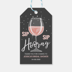 Sip Sip Hooray Märkre Vin Flaska Rosa Möhippa Presentetikett