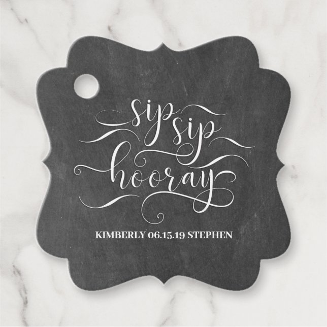 Sip Sip Hooray Möhippa Gåvor Etiketter (Framsida)