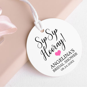 SIP SIP HOORAY Möhippa Rosa Hjärtat Tack Gåvor Etiketter