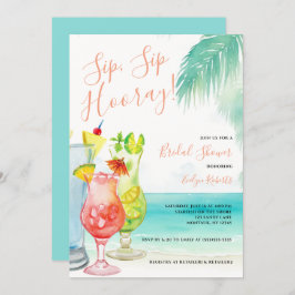 Sip Sip Hooray Tropical Cocktails Möhippa Inbjudningar