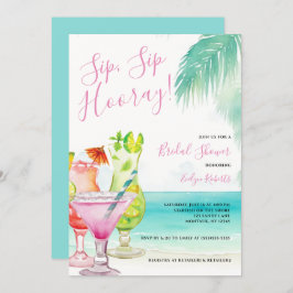 Sip Sip Hooray Tropical Cocktails Möhippa Inbjudningar