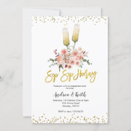 Sip Sip Hooray Vin Förlovningsfest Inbjudningar