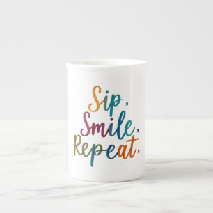 Sip, sjömil, repetera - Specialbenet China Mugg Benporslin Mugg